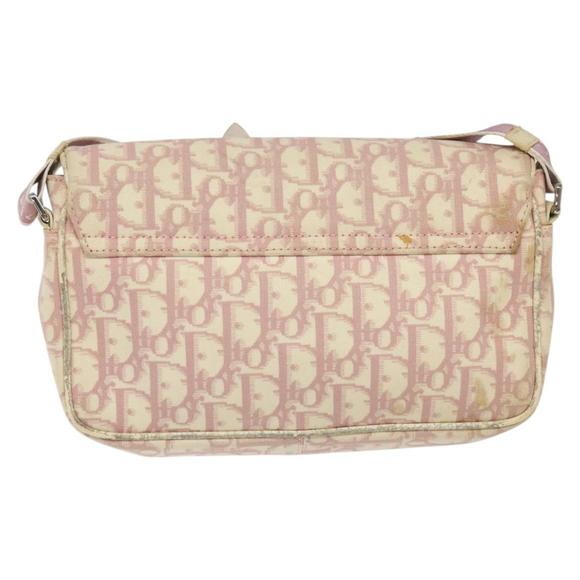 Christian Dior Trotter Canvas Shoulder Bag Silver Pink Auth yb749 - Picture 3 of 16